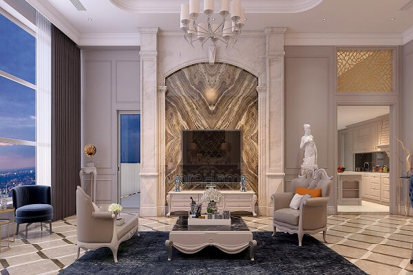 Thi công đá nhân tạo căn hộ cao cấp Keangnam